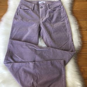 Loft Purple Lavender Curvy Boot Cut Cordouroy Pant